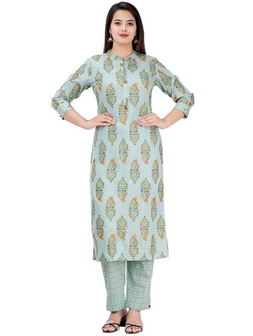 printed kurta pant set - 17324839 - Standard Image - 1