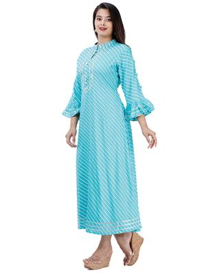 bandhani print flared kurta - 17324840 - Standard Image - 2