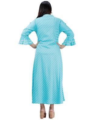 bandhani print flared kurta - 17324840 - Standard Image - 3