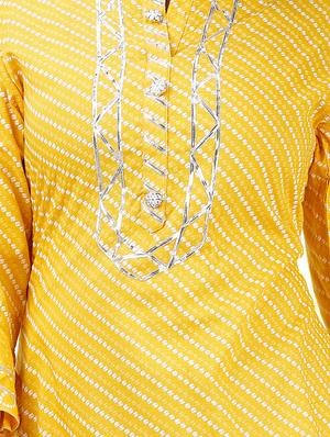 bandhani print flared kurta - 17324841 - Standard Image - 4