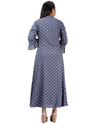 printed flared kurta - 17324842 - Standard Image - 3