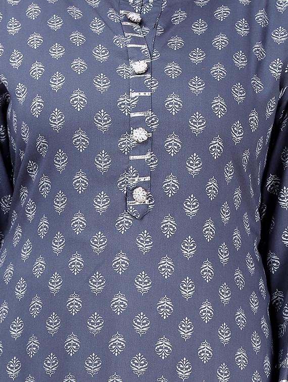 printed flared kurta - 17324842 - Zoom Image - 4