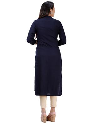 embroidered straight kurta - 17324845 - Standard Image - 3