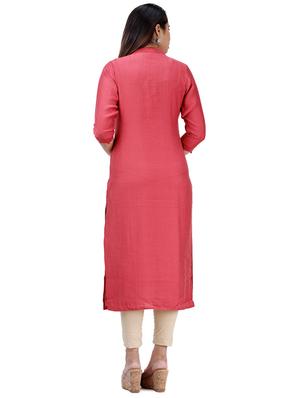 embroidered straight kurta - 17324852 - Standard Image - 3