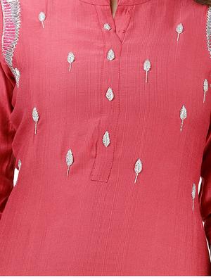 embroidered straight kurta - 17324852 - Standard Image - 4