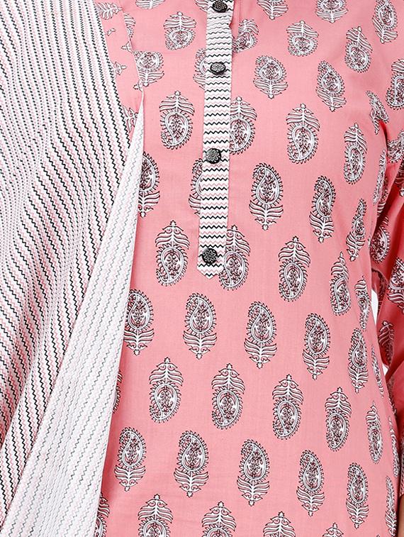 paisley print kurta pant set - 17324857 - Zoom Image - 4