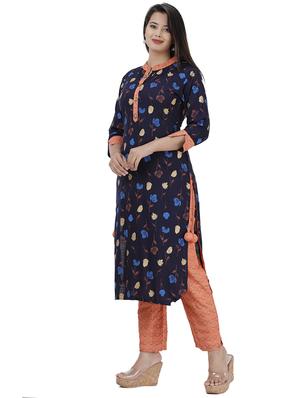 floral print kurta pant set - 17324858 - Standard Image - 2