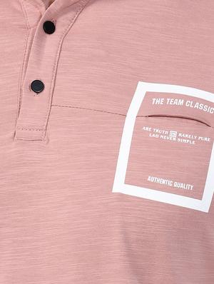 pink color block collared t-shirt - 17325035 - Standard Image - 5
