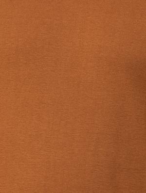 brown solid t-shirt - 17325038 - Standard Image - 5