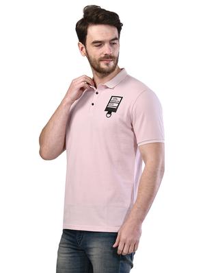 pink printed collared t-shirt - 17325040 - Standard Image - 2