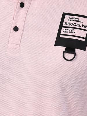 pink printed collared t-shirt - 17325040 - Standard Image - 5