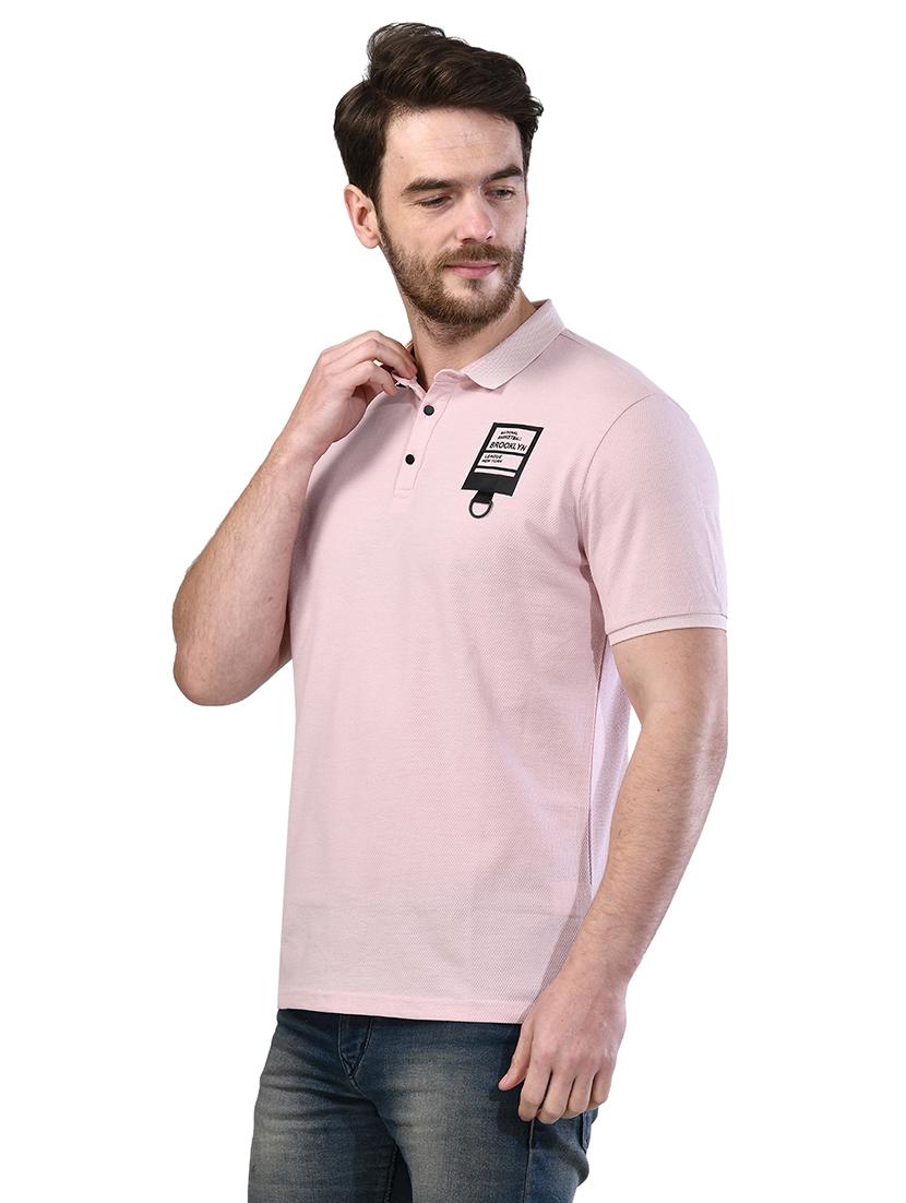 pink printed collared t-shirt - 17325040 - Zoom Image - 2