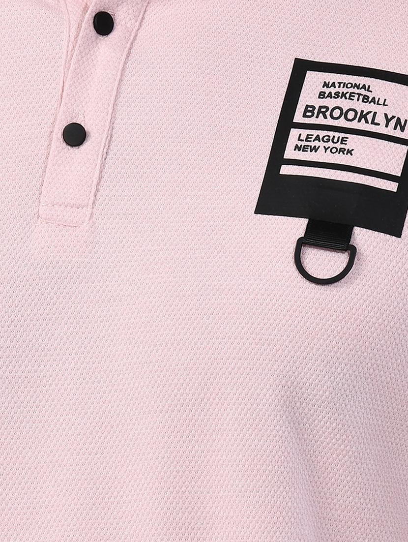 pink printed collared t-shirt - 17325040 - Zoom Image - 5