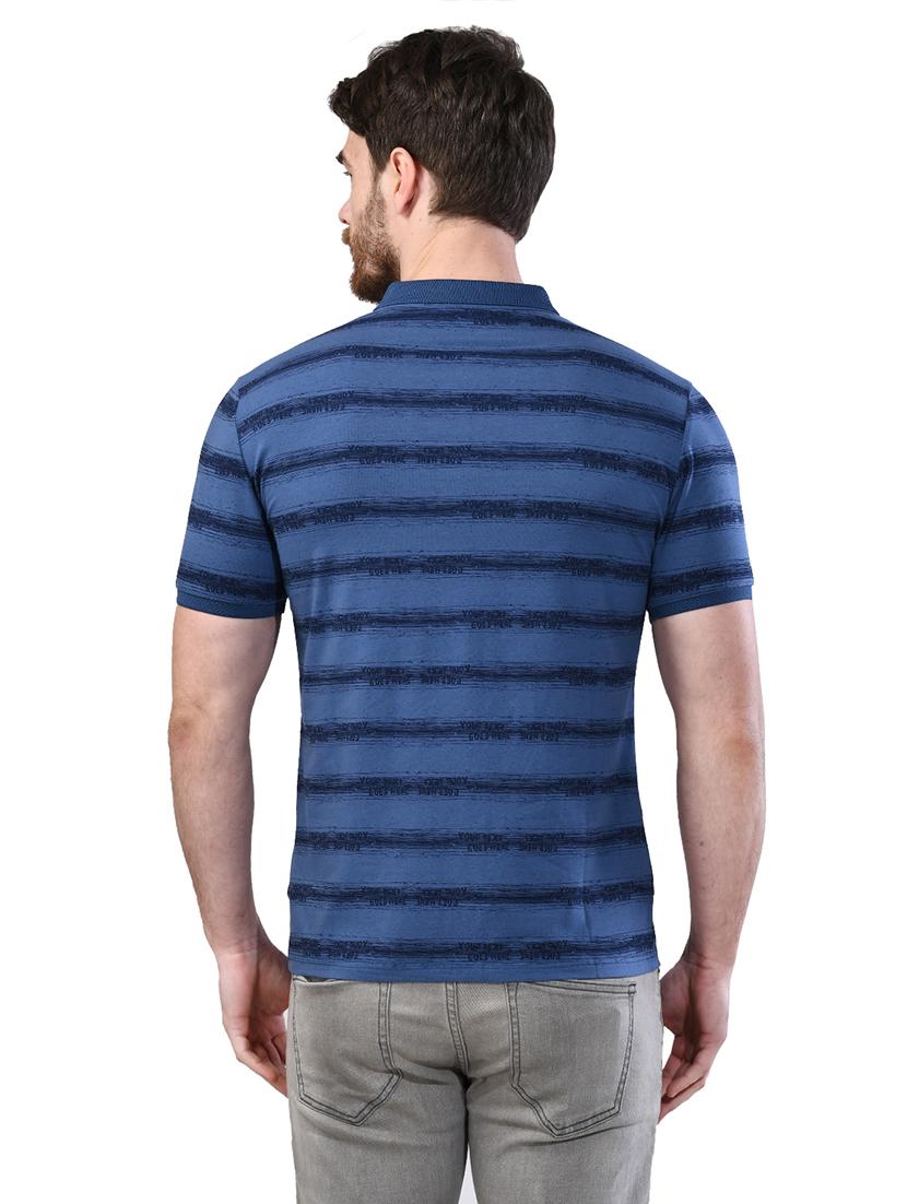 blue striped collared t-shirt - 17325041 - Zoom Image - 3