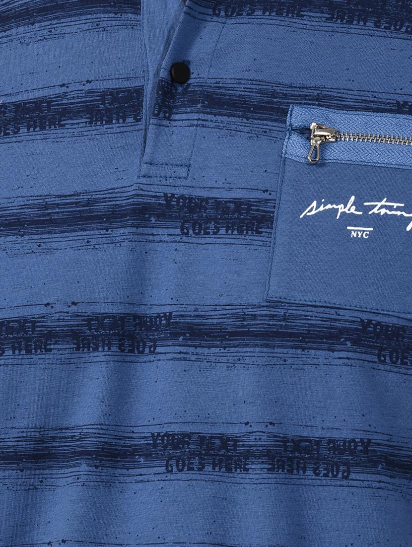 blue striped collared t-shirt - 17325041 - Zoom Image - 5