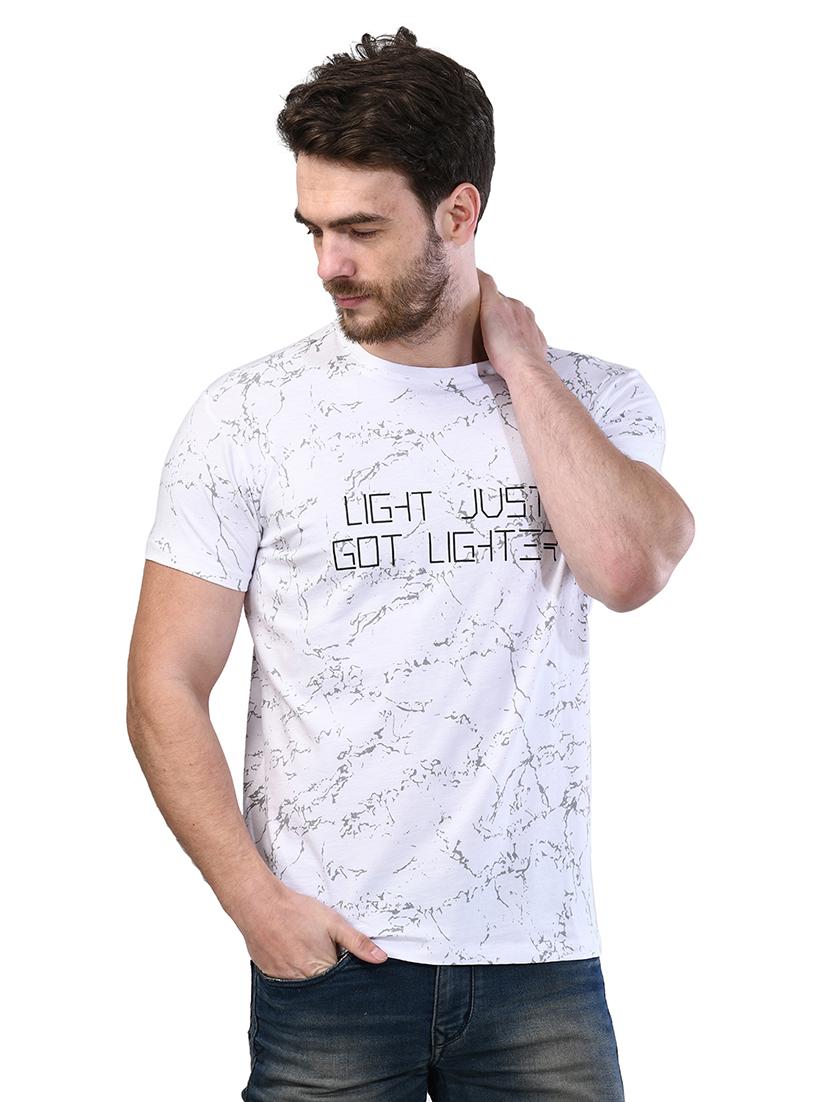 white printed t-shirt - 17325053 - Zoom Image - 1
