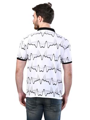 white printed collared t-shirt - 17325054 - Standard Image - 3