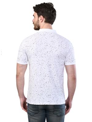 white printed collared t-shirt - 17325061 - Standard Image - 3