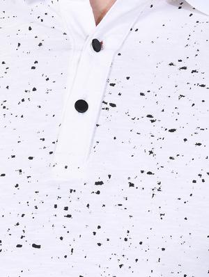 white printed collared t-shirt - 17325061 - Standard Image - 5