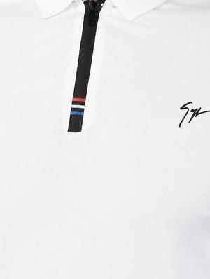 white taped collared t-shirt - 17325067 - Standard Image - 5