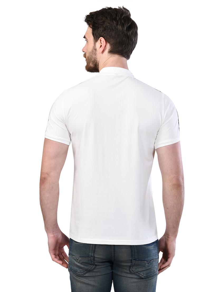 white taped collared t-shirt - 17325067 - Zoom Image - 3