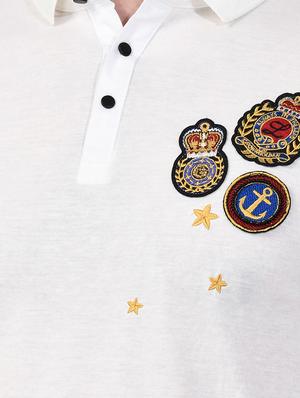 white solid collared t-shirt - 17325068 - Standard Image - 5