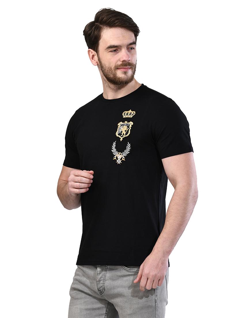 black solid t-shirt - 17325069 - Zoom Image - 2