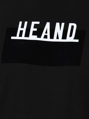black chest print t-shirt - 17325071 - Standard Image - 5