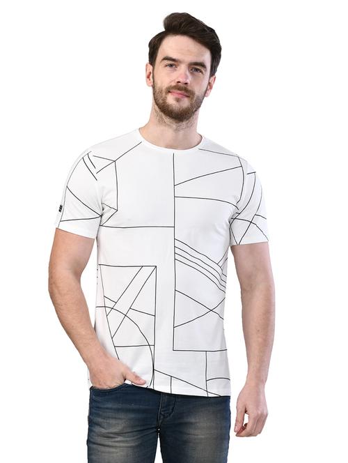 white all over print t-shirt - 17325074 - Standard Image - 1