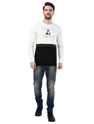 white printed cut & sew sweatshirt - 17325087 - Standard Image - 3