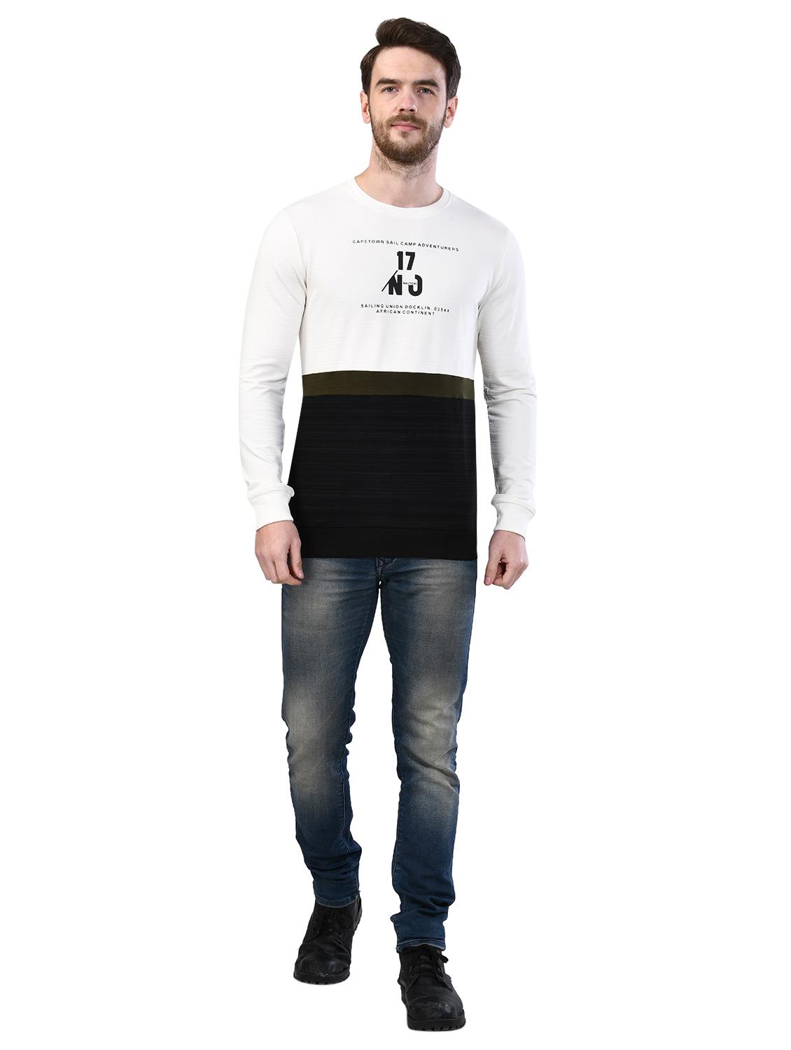 white printed cut & sew sweatshirt - 17325087 - Zoom Image - 3