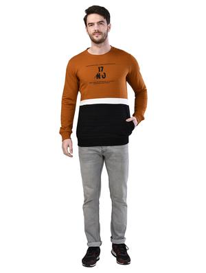 brown printed cut & sew sweatshirt - 17325088 - Standard Image - 3