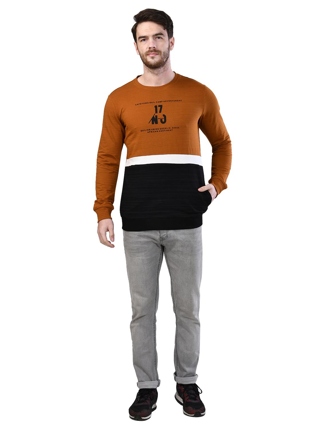 brown printed cut & sew sweatshirt - 17325088 - Zoom Image - 3