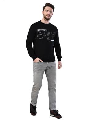 black printed cut & sew sweatshirt - 17325095 - Standard Image - 4