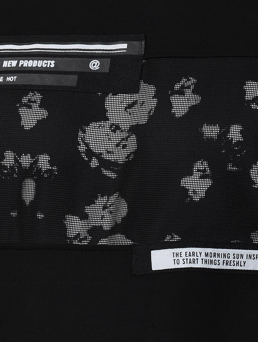 black printed cut & sew sweatshirt - 17325095 - Zoom Image - 5