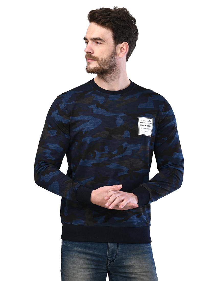 navy blue camouflage sweatshirt - 17325097 - Zoom Image - 1