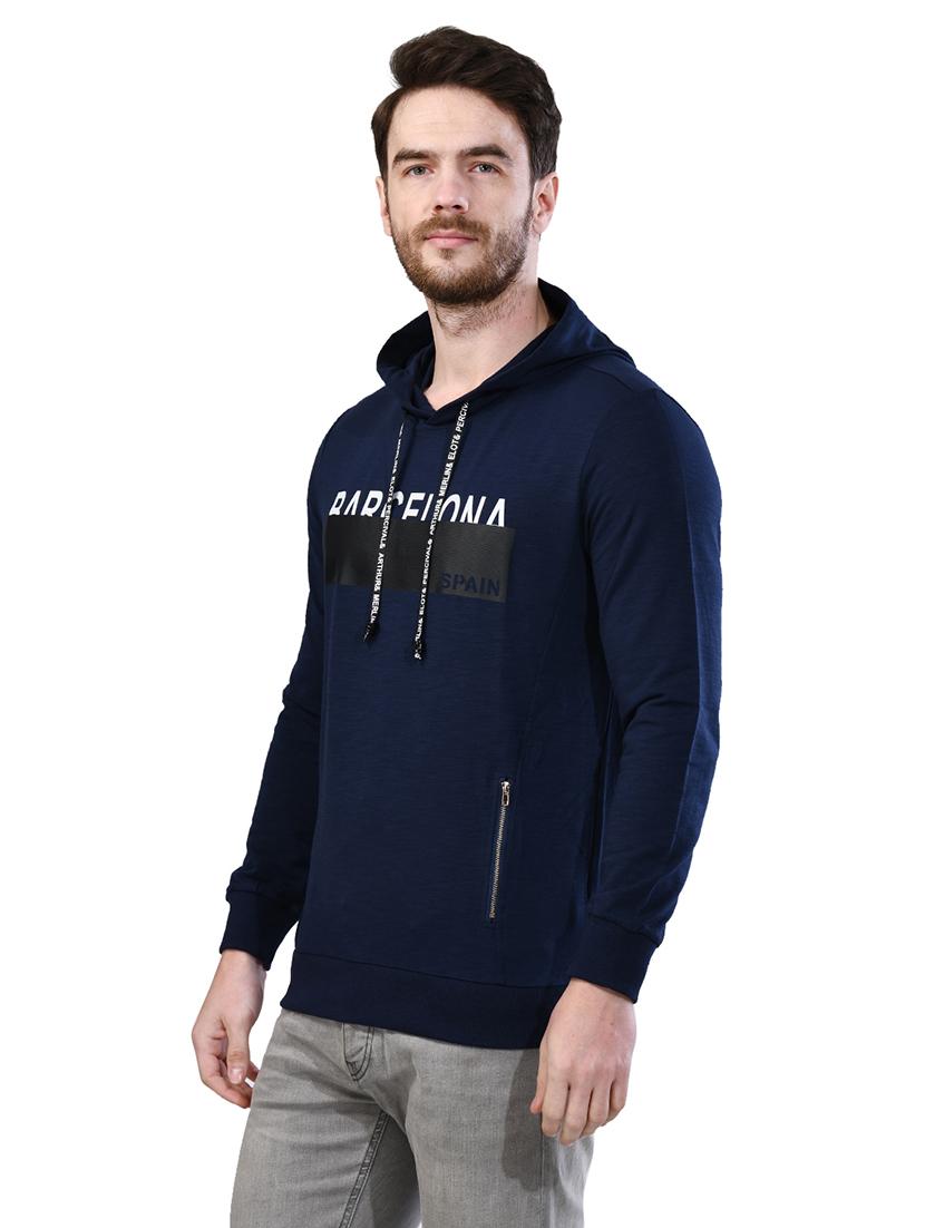 navy blue printed sweatshirt - 17325100 - Zoom Image - 2