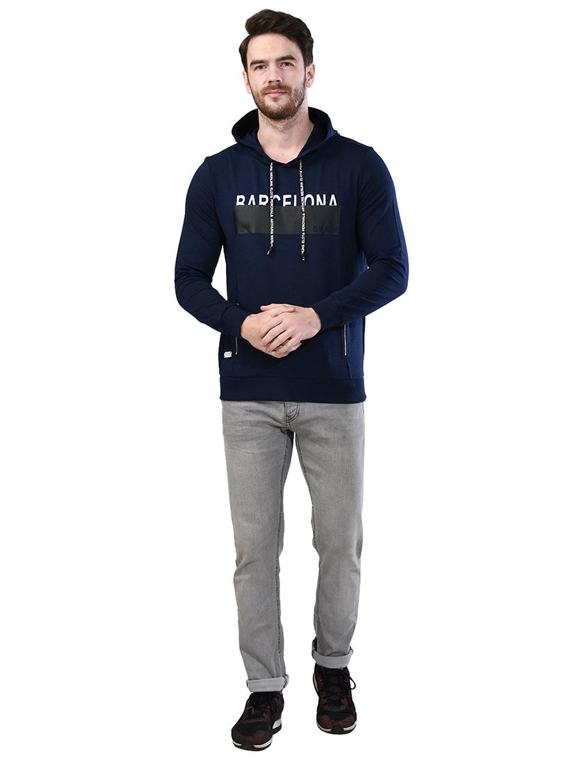 navy blue printed sweatshirt - 17325100 - Zoom Image - 4