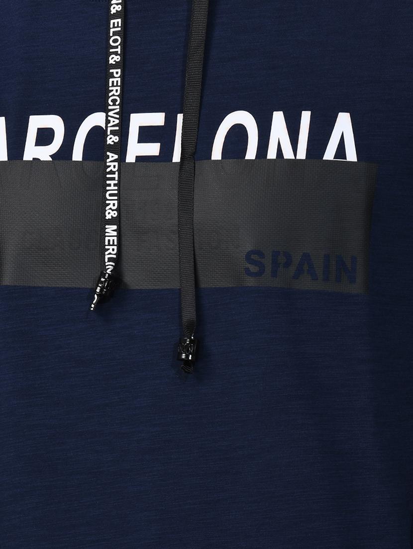 navy blue printed sweatshirt - 17325100 - Zoom Image - 5