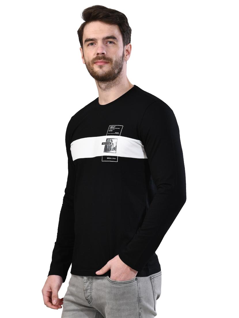 black printed cut & sew t-shirt - 17325101 - Zoom Image - 1