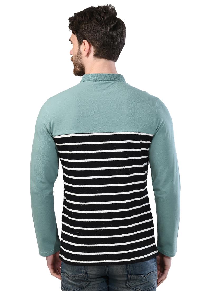 black striped collared t-shirt - 17325104 - Zoom Image - 3