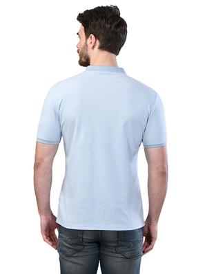 light blue printed collared t-shirt - 17325136 - Standard Image - 3