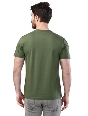 olive green printed t-shirt - 17325139 - Standard Image - 3