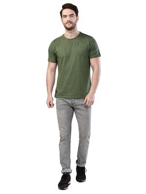 olive green printed t-shirt - 17325139 - Standard Image - 4