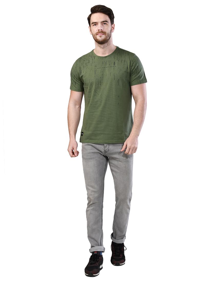 olive green printed t-shirt - 17325139 - Zoom Image - 4