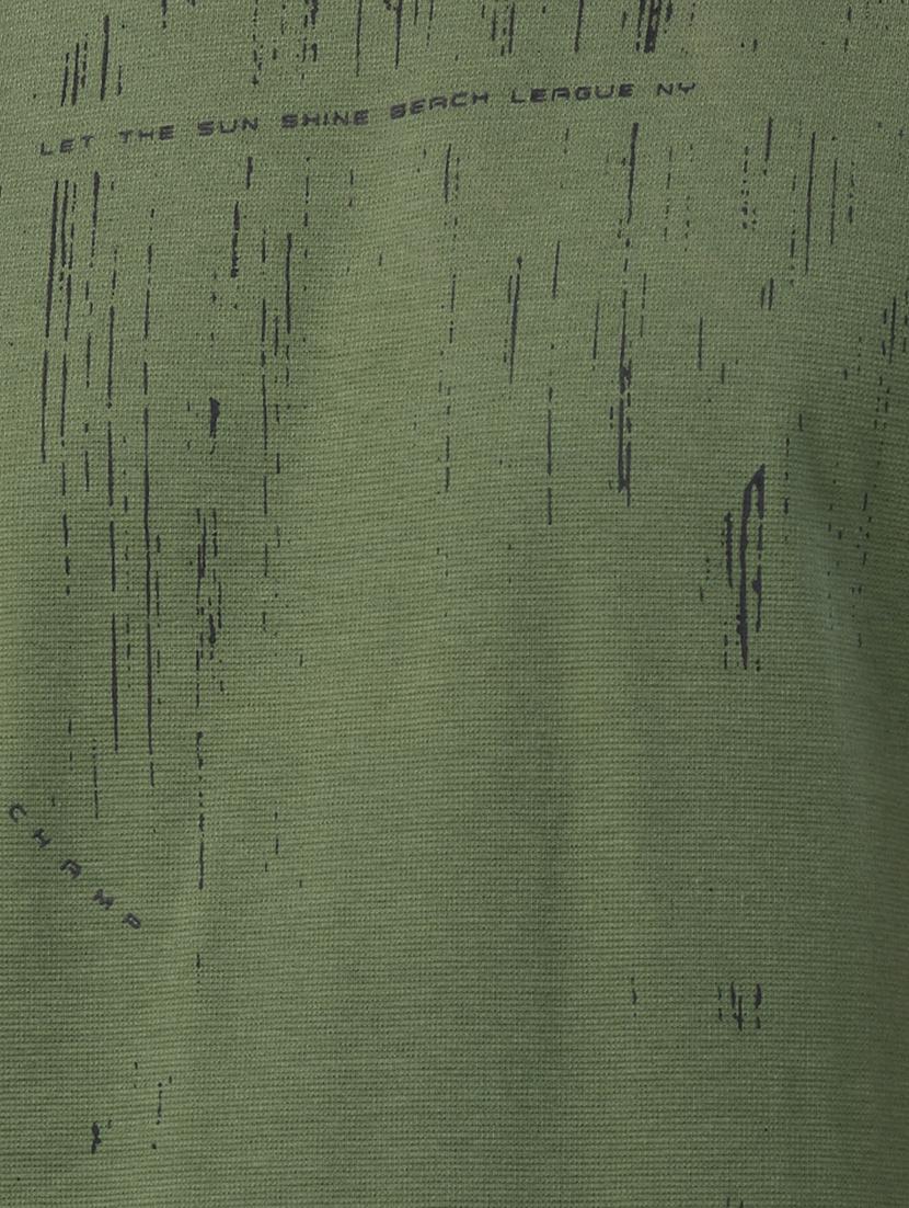 olive green printed t-shirt - 17325139 - Zoom Image - 5