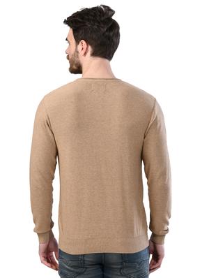 brown solid t-shirt - 17325152 - Standard Image - 3