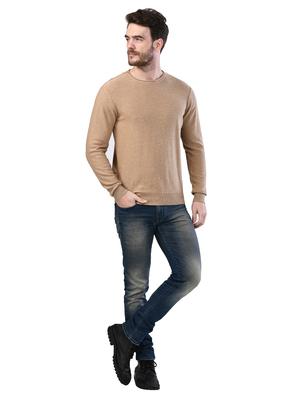 brown solid t-shirt - 17325152 - Standard Image - 4