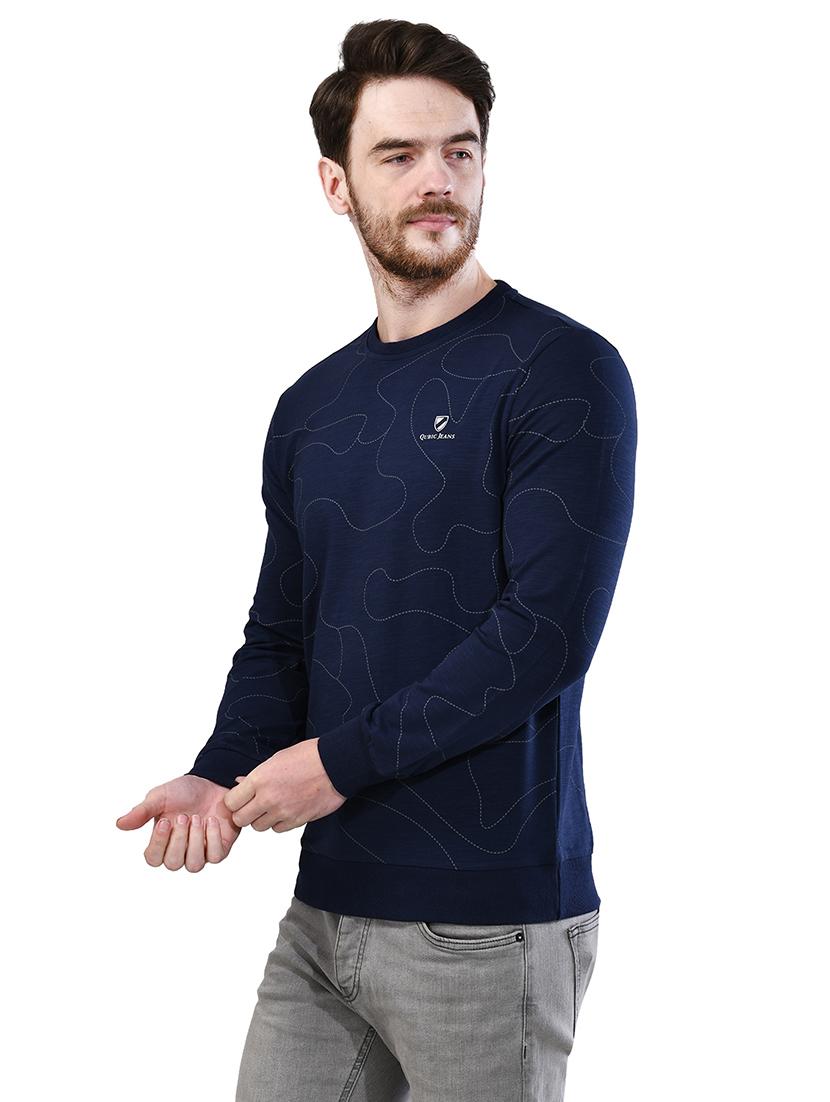 navy blue printed sweatshirt - 17325160 - Zoom Image - 2