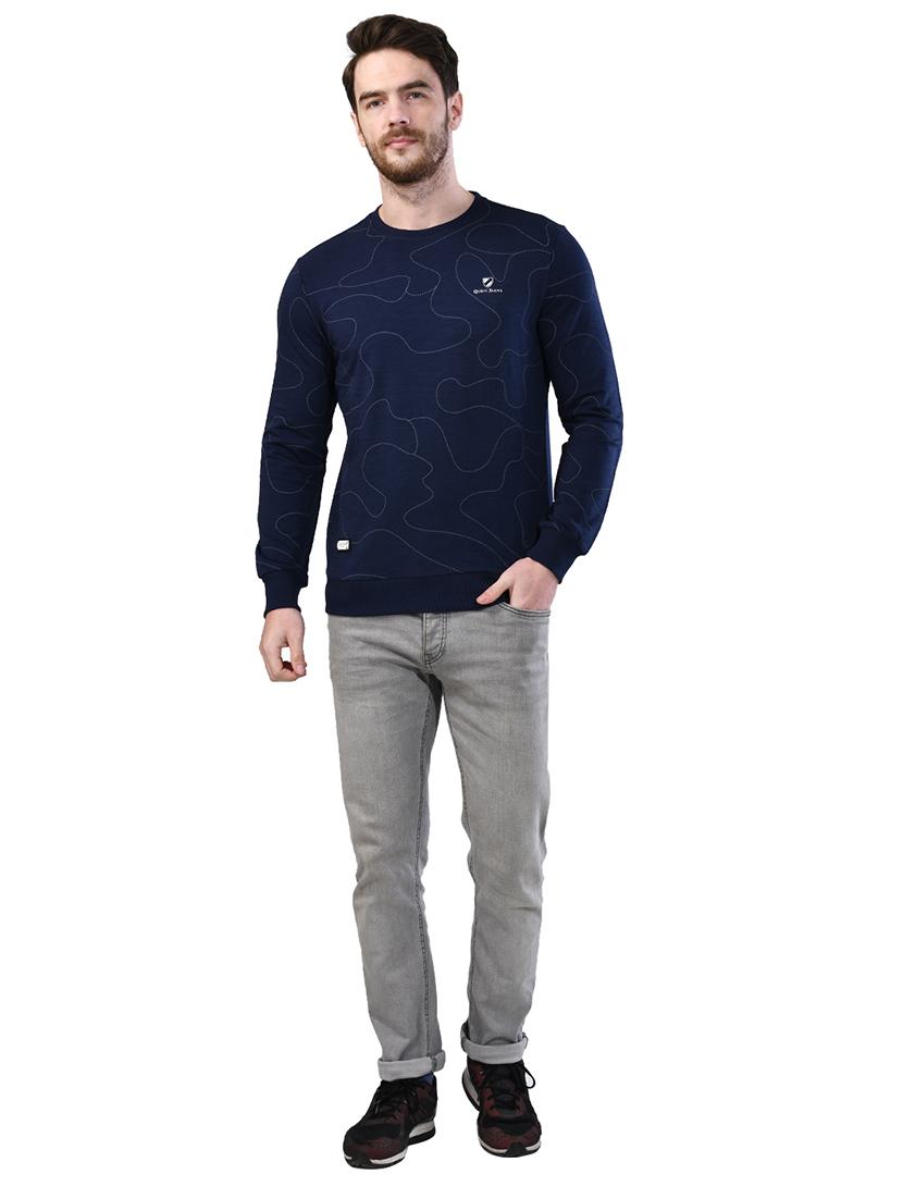 navy blue printed sweatshirt - 17325160 - Zoom Image - 4